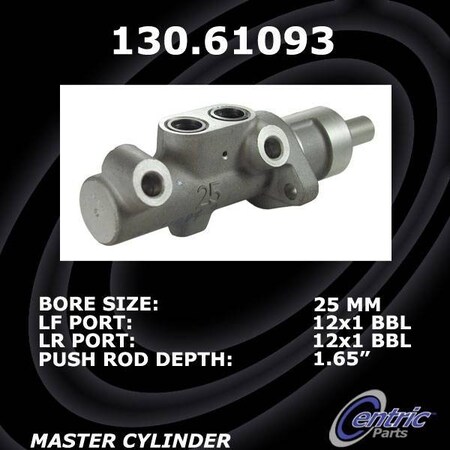 Centric Parts Premium Brake Master Cylinder, 130.61093 130.61093
